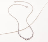 Affinity Diamonds White Gold-Clad Sterling Silver Riviera Tennis Necklace, 18"